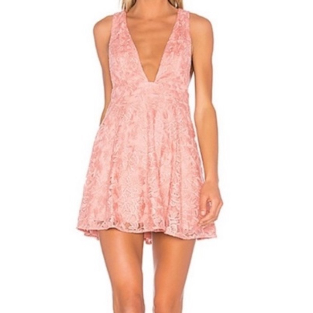 NBD Revolve Floral Lace Mini Dress